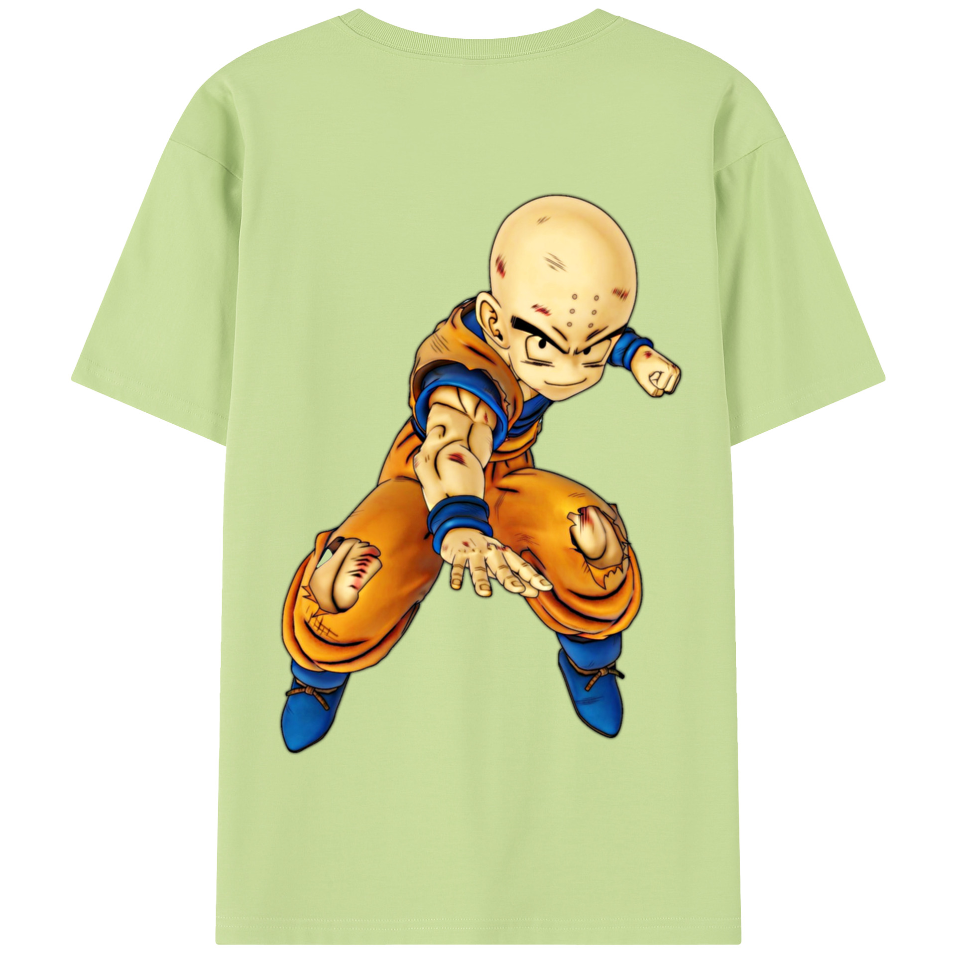 （画像用） ドラゴンボール クリリン DRAGON BALL krillin 綿100％半袖Tシャツ（背面プリント）